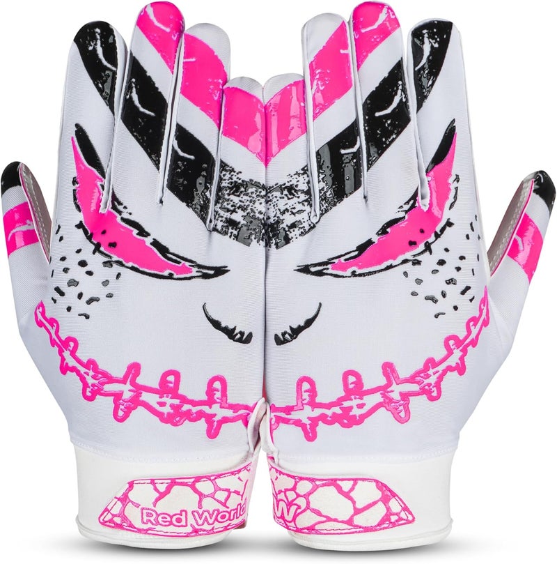 RED WORLD Football Gloves for Youth and Adult, Sticky Receiver Gloves for Boys, Girls and Men, Enhanced Performance for Youth and Adult Football Game. - Image 1